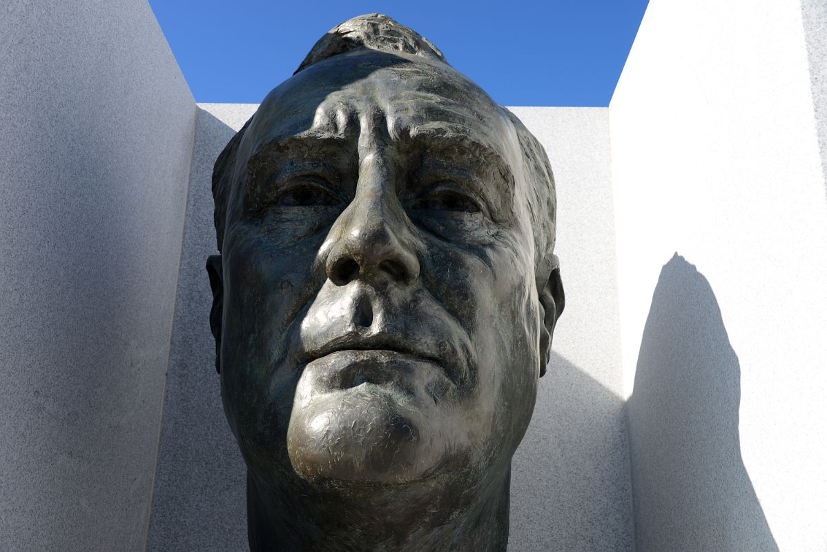 34 New York City Roosevelt Island Franklin D Roosevelt Four Freedoms Park Franklin D Roosevelt Statue Close Up